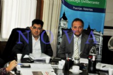 Alejandro Arl�a, ministro de Infraestructura se present� en el Concejo Deliberante de La Plata. (Foto: Yolanda Veloso).
