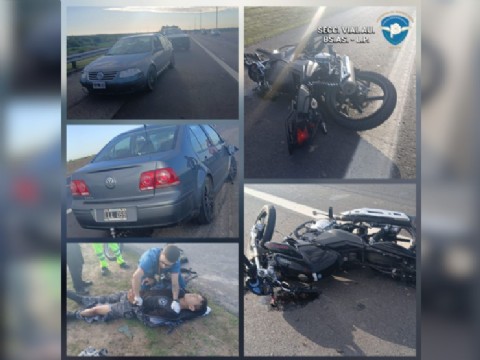 Un motociclista resultó herido tras ser embestido por un automovilista borracho en Autopista Buenos Aires - La Plata