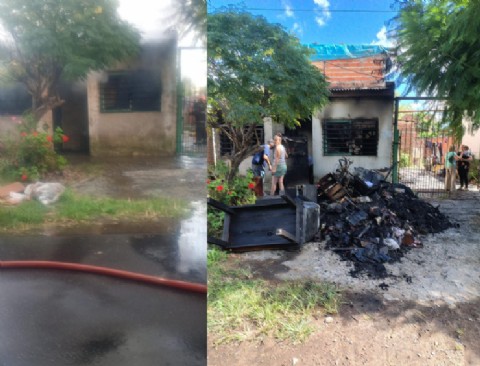 Un hombre quedó en grave estado tras el incendio de una vivienda en San Carlos