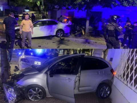 VIDEO | Persecución, choque y tres detenidos con antecedentes penales que andaban en un auto robado