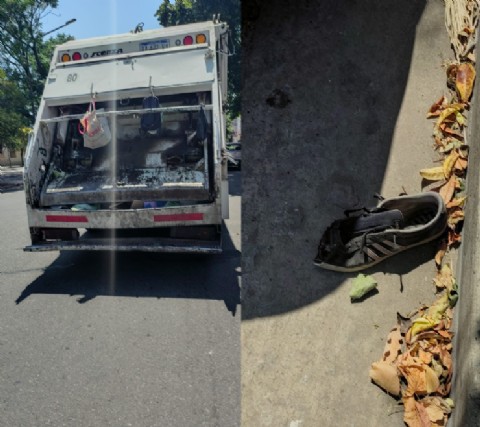 Grave accidente laboral: una trabajadora perdió dos dedos del pie al quedar atrapada en un camión recolector