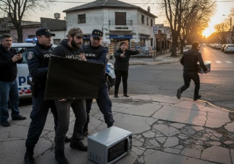 VIDEO | Así cayó "El Tarta" en Tolosa ras un robo: un cómplice logró escapar