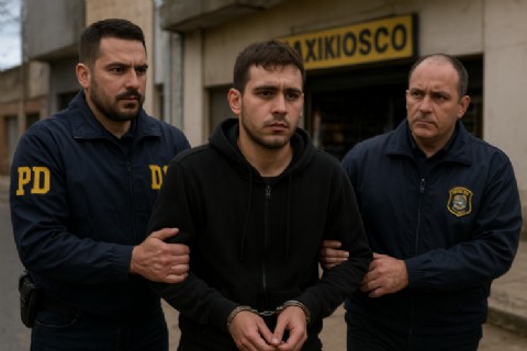 VIDEO | Robó un maxikiosco en Punta Lara, quedó filmado y lo detuvieron en un tenso allanamiento