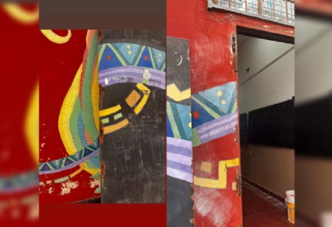 Alumnos de una secundaria platense van a cursar sin puertas y ventanas rotas: “Nos cagamos de frío”