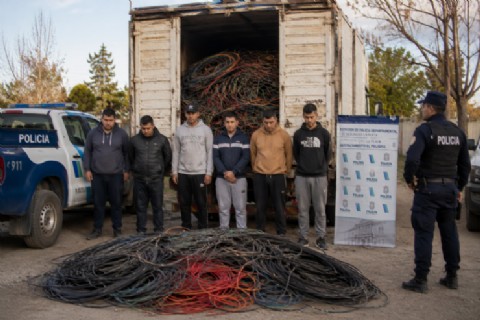 Detienen a seis roba cables oriundos de Quilmes y Florencio Varela en El Peligro