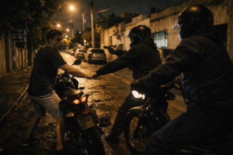 VIDEO | Cayó en Ensenada el presunto motochorro que robó en Navidad en Barrio Norte