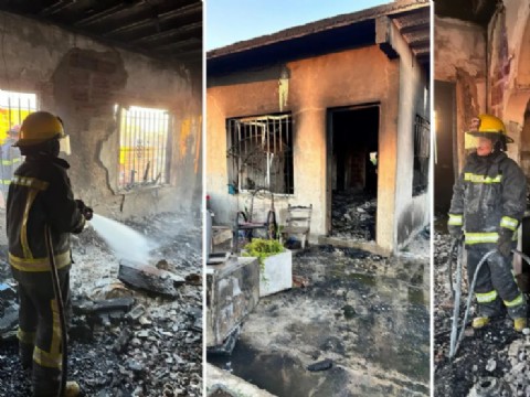 Dolor: un incendio arrasó una vivienda y murió la mascota de la familia