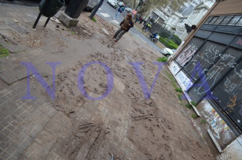¿Caminos anegados tras temporal en Bavio? No, chiquero en 13 y 47 luego de una suave llovizna