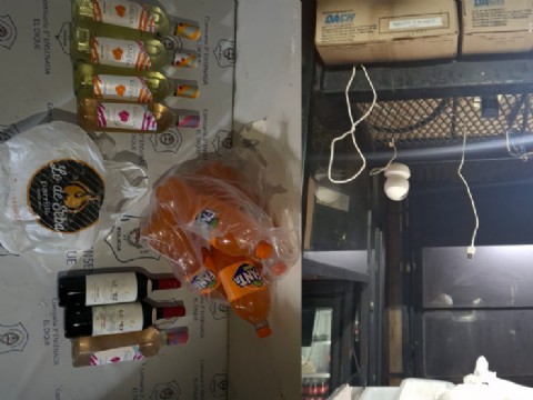 Ladrones con sed... ¡De la peligrosa! Entraron a robar a una parrilla y se llevaron solo vino y gaseosa