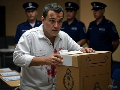 VIDEO | Violento, pero democrático: apuñaló a un vecino en Berisso, fue a votar y lo arrestaron afuera del cuarto oscuro