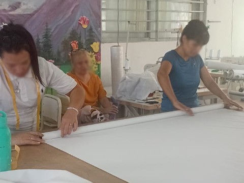 En una cárcel de Magdalena confeccionaron cortinas para un jardín de infantes de la comunidad