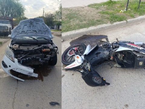 Un motociclista de 20 años murió en un accidente vial tras ser embestido por un conductor de auto