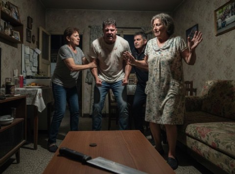 Gonnet: amenazó armado con un cuchillo a la madre en una discusión familiar