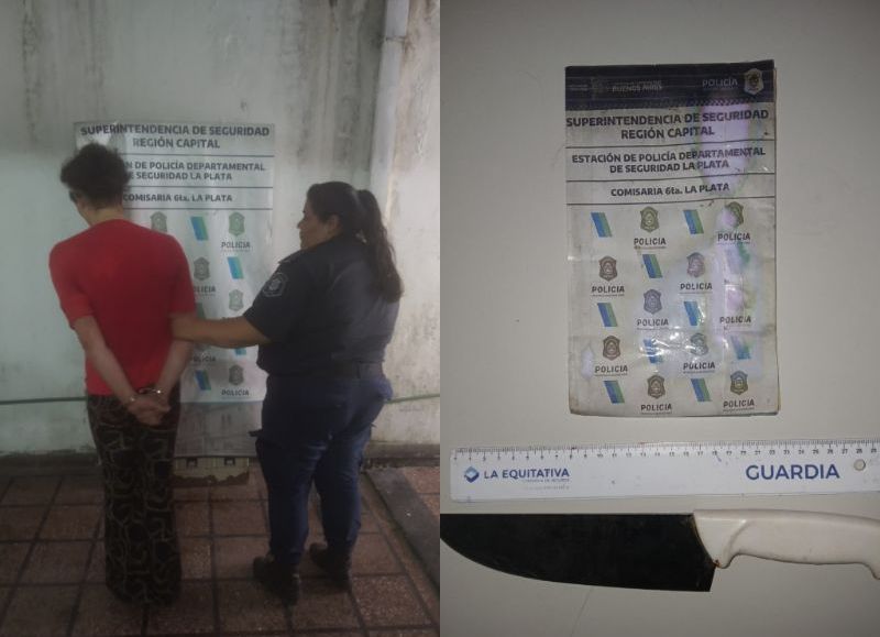 Casi los corta en fetas: Mujer detenida con cuchilla de 32 cm