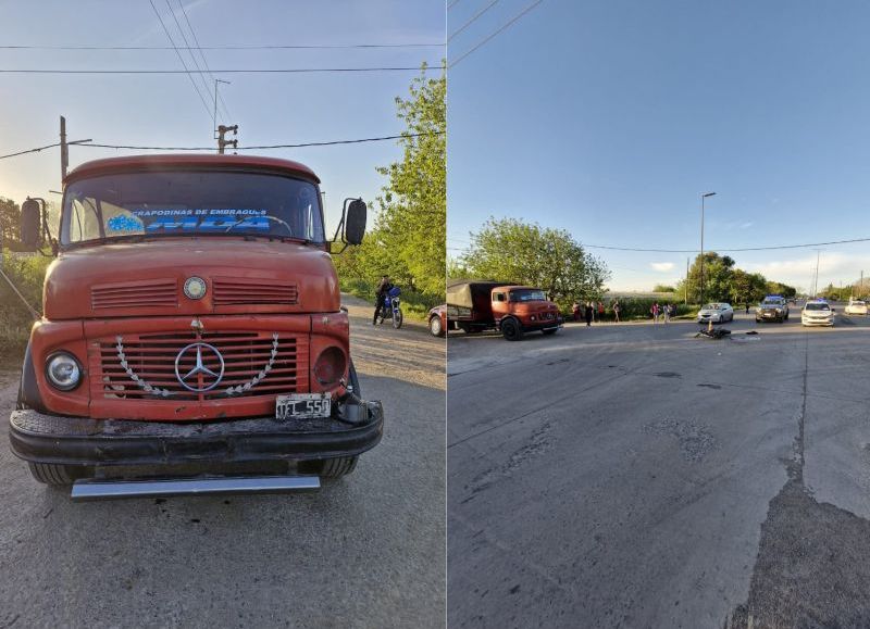 Etcheverry: un motociclista murió al chocar contra un camión en Ruta 215