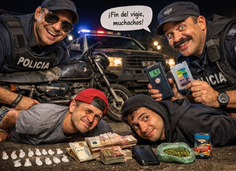 VIDEO | Iban en moto por Barrio Norte con cocaína, marihuana y 160 lucas: los frenaron en un operativo policial