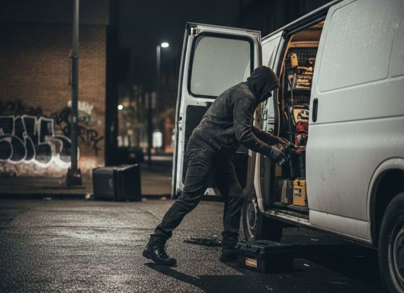 VIDEO | City Bell: intentó robar elementos de una camioneta y fue aprehendido gracias a cámaras de seguridad