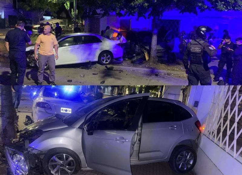 VIDEO | Persecución, choque y tres detenidos con antecedentes penales que andaban en un auto robado