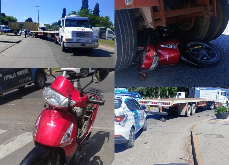 Tragedia en 60 y 122: un motociclista terminó debajo de un camión y murió