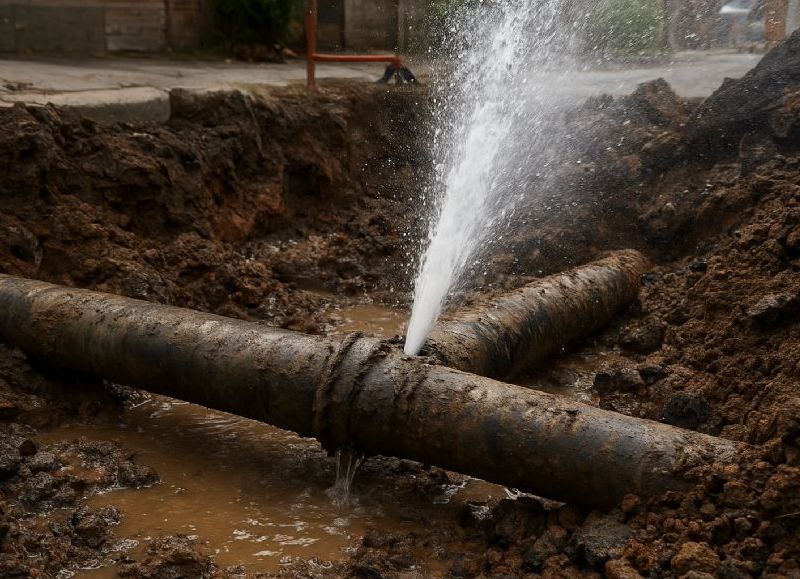 Enganches clandestinos de agua: rompieron una cañería en Altos de San Lorenzo