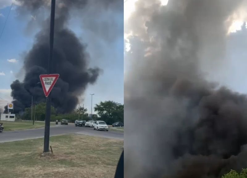 VIDEO | Incendio en Hernández: ardieron cubiertas y pastizales en un circuito de motos