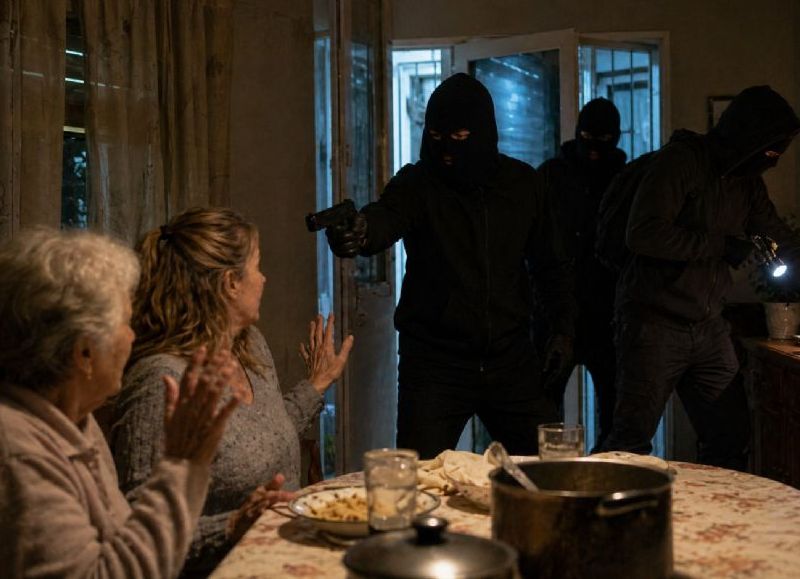 Violento robo en Villa Elisa: tres encapuchados armados irrumpieron en una casa mientras cenaban dos mujeres