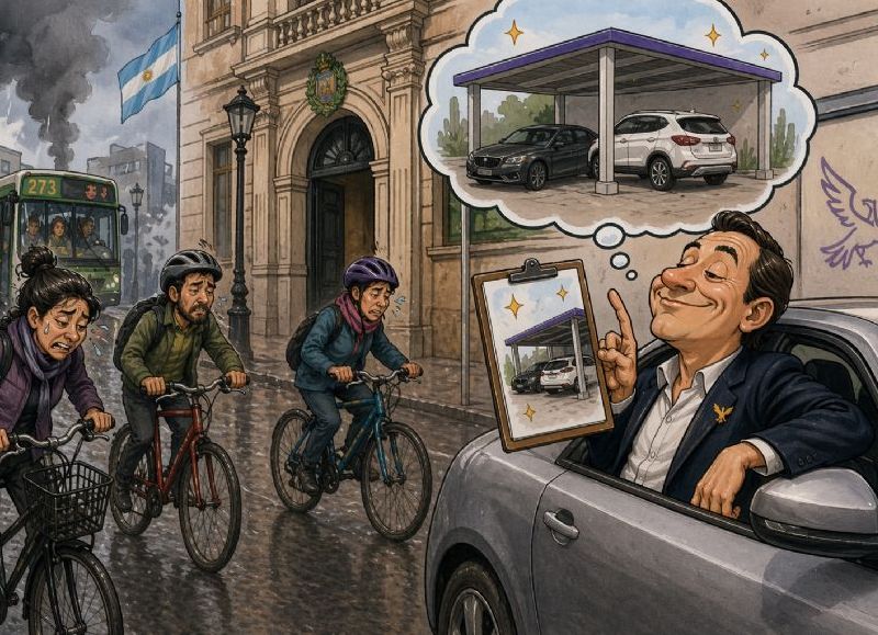 Viven en un mundo paralelo: los municipales cambian micro por bicicleta, pero la postura de LLA es agrandar cocheras