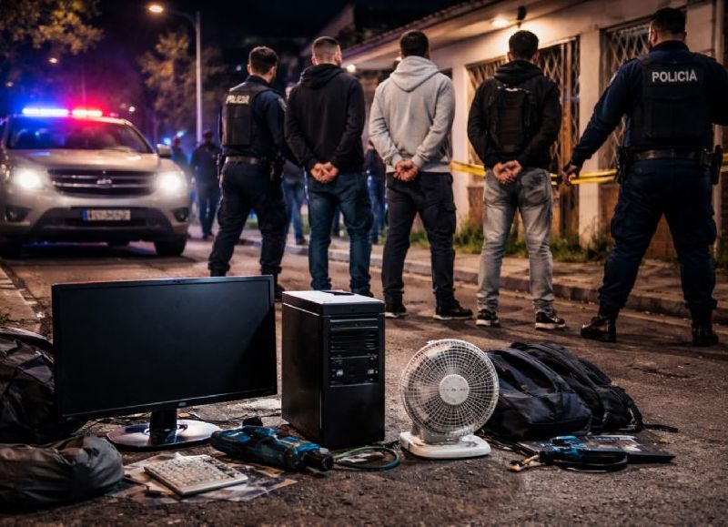 Les duró poco la joda: afanaron en una casa, pero la policía es cortó la huida a las dos cuadras