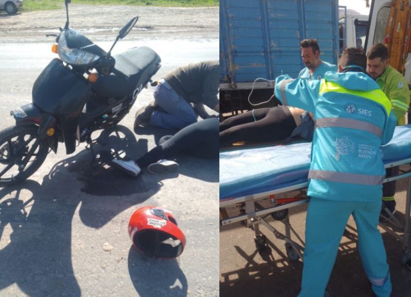 Abasto: una motociclista pelea por su vida tras chocar a un camión en la ruta 36