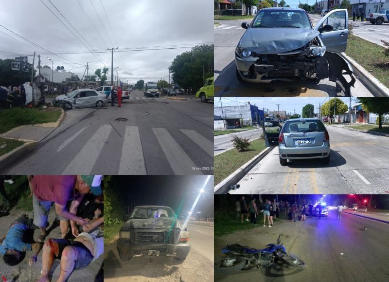 VIDEO | Inseguridad vial: en San Carlos un choque múltiple y en Olmos, un grave accidente