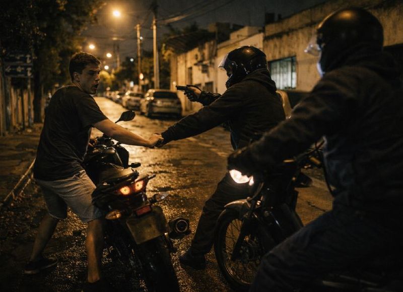 VIDEO | Cayó en Ensenada el presunto motochorro que robó en Navidad en Barrio Norte