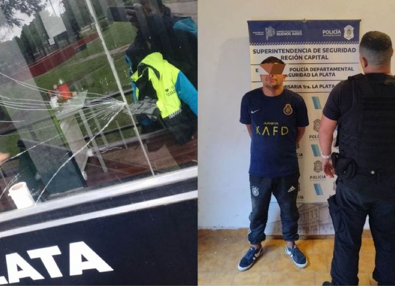 Fue detenido un sujeto que apedreó el puesto municipal de vigilancia