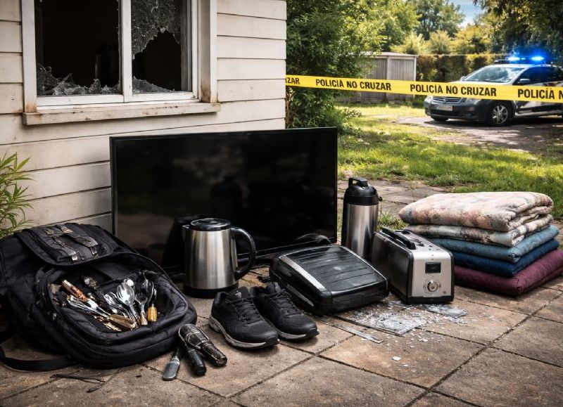 Puerta giratoria en Arturo Seguí: quiso robar una casa, lo pescaron con los objetos, y lo soltaron por ser menor