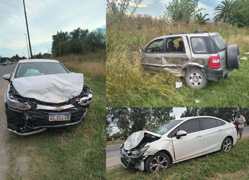 Se fueron al pasto: un choque en Lisandro Olmos dejó dos mujeres heridas tras una maniobra imprudente