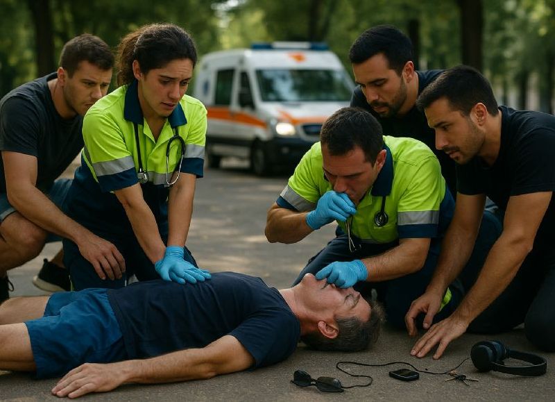 Tragedia en Plaza España: un hombre se descompensó mientras hacía gimnasia y murió