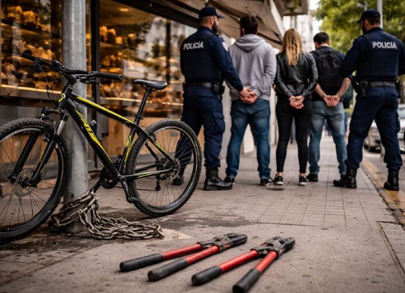 No sirven ni para afanar: robaron una bicicleta en Tolosa frente a una panadería, los vio la dueña y los atraparon