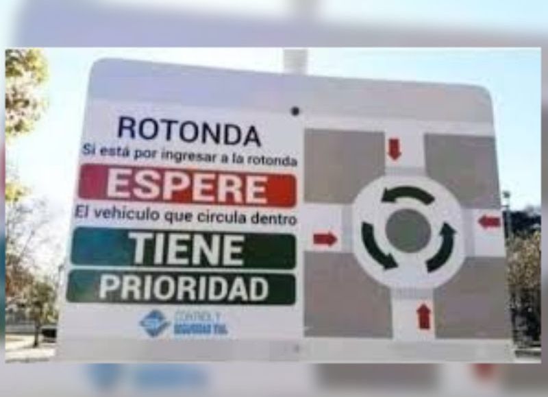 Buscan instalar cartelería para definir la prioridad en rotondas