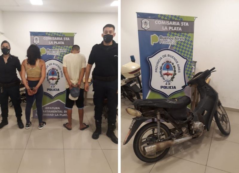 Sin disimulo: llevaban a la rastra una moto robada y fueron detenidos tras persecución
