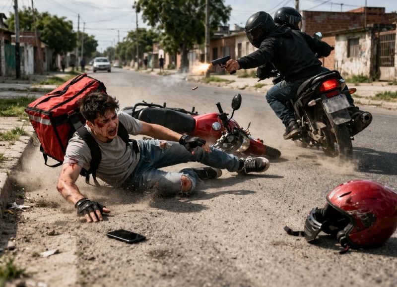 Barrio San Carlos: motochorros lesionaron a un joven repartidor para robarle la moto