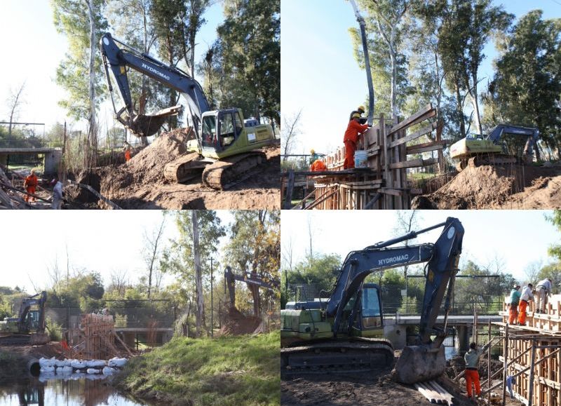 Evoluciona la obra que garantizará conectividad y escurrimiento en una importante zona de Gorina