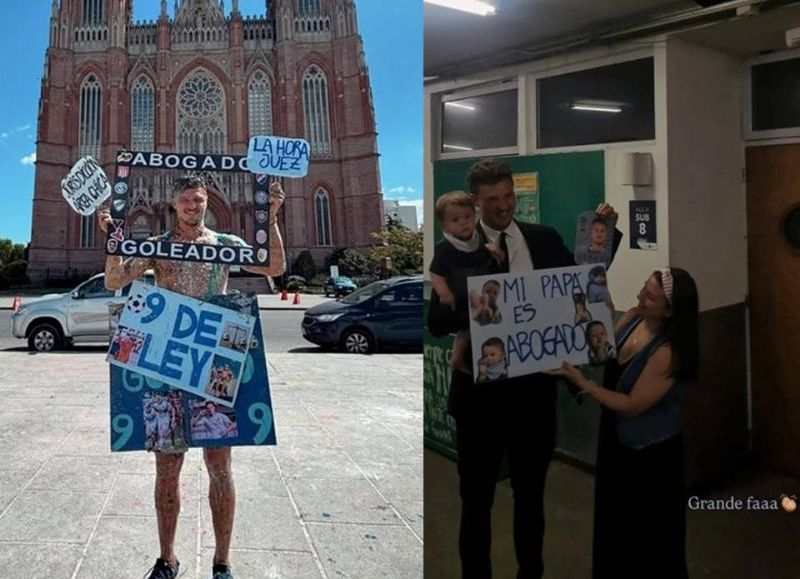 El abogado goleador festejó en Plaza Moreno