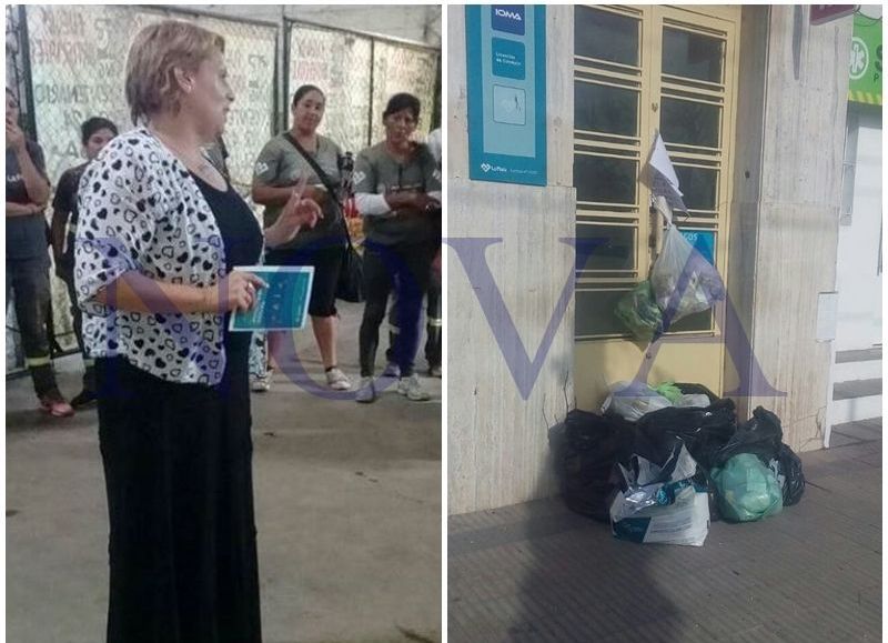 Cansados de la mugre, vecinos de Villa Elisa arrojaron la basura en las puertas de la Delegación