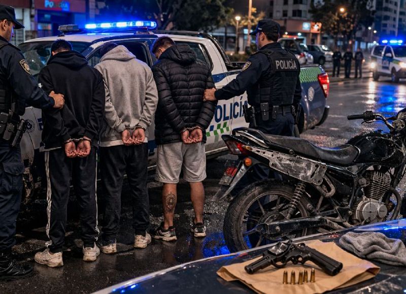 VIDEO | Villa Elvira:  así fue el operativo policial que dejó a tres motochorros esposados