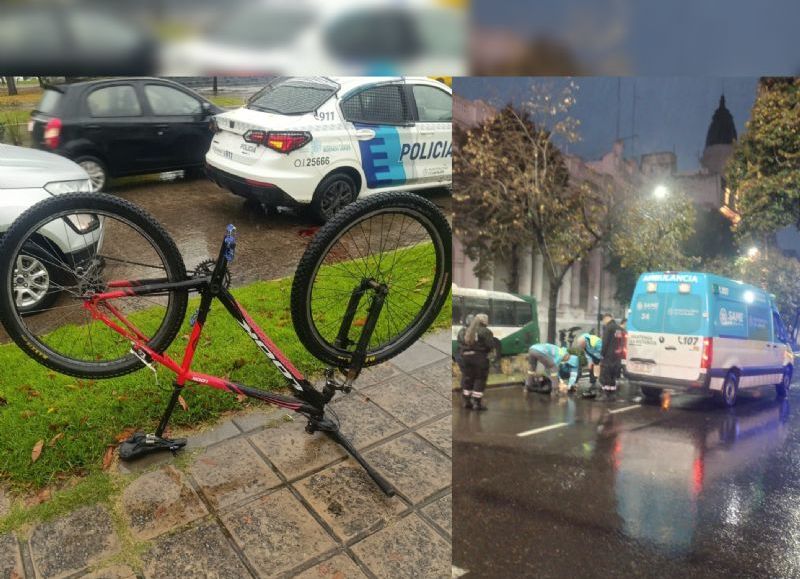 Dos accidentes en pocas horas en 13 y 39 y en 7 y 48: un ciclista y una peatona heridos
