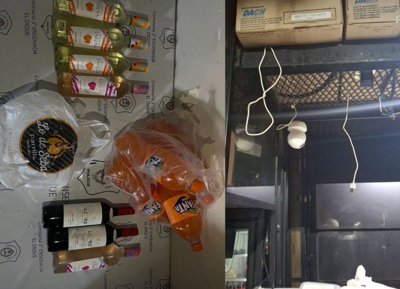 Ladrones con sed... ¡De la peligrosa! Entraron a robar a una parrilla y se llevaron solo vino y gaseosa