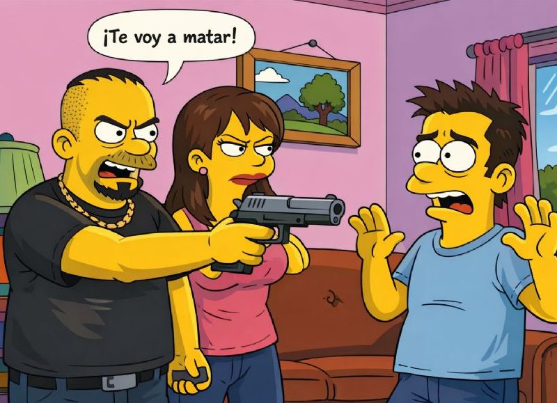 VIDEO | ¡Ay, caramba! Detuvieron a "El Simpson" por amenazar de muerte al hermano de su pareja