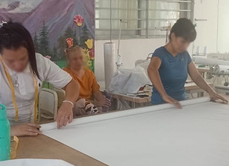 En una cárcel de Magdalena confeccionaron cortinas para un jardín de infantes de la comunidad
