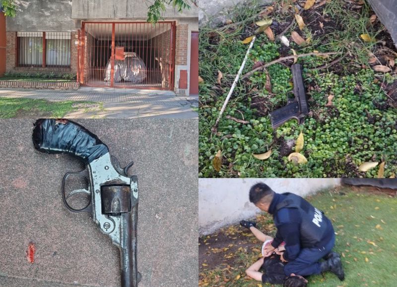 VIDEO | Tolosa: balearon en el rostro a una mujer policía en un intento de entradera