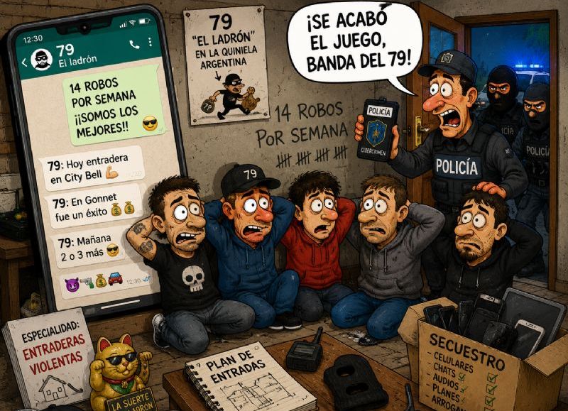 VIDEO | Desbarataron a "La Banda del 79" por cometer violentas entraderas en La Plata y zonas aledañas