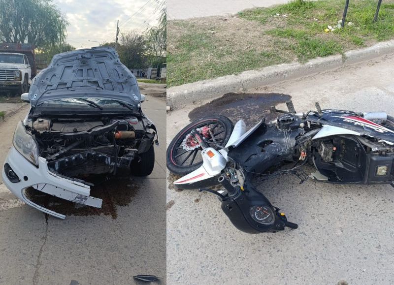 Un motociclista de 20 años murió en un accidente vial tras ser embestido por un conductor de auto